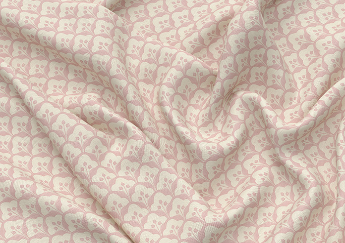 Trellis Prints, Scallop and Bud Rosies Pink - Roman Blind - Image 4